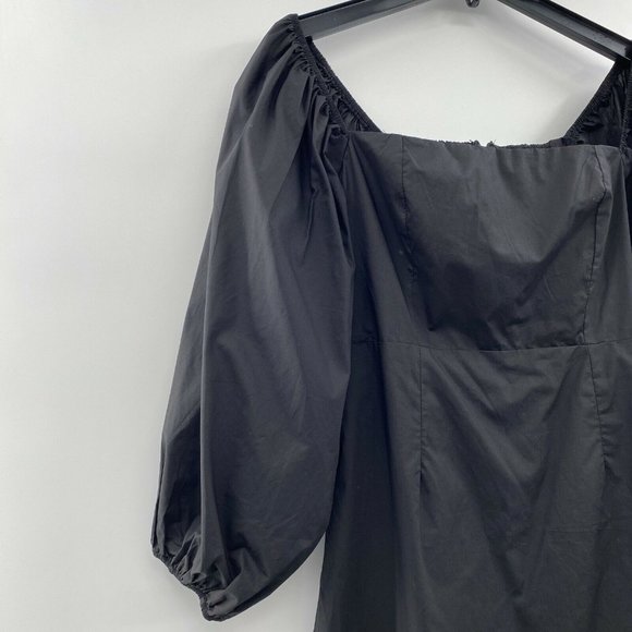 Pomander Place Tuckernuck Square Neck Chloe Mini Dress Black Puff Sleeve sz XXL - Picture 4 of 7